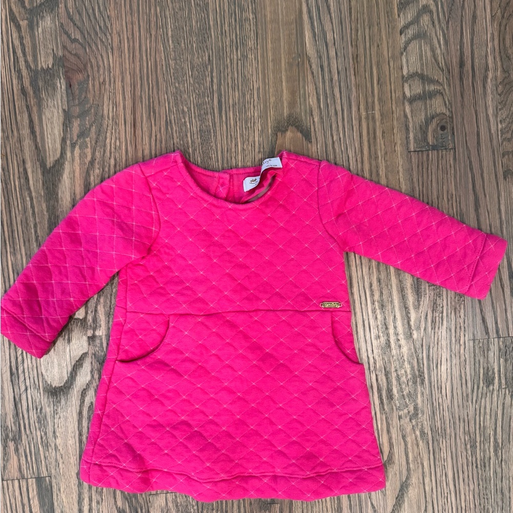 Up Baby Quilted Hot Pink Baby Dress size 9-12 mo